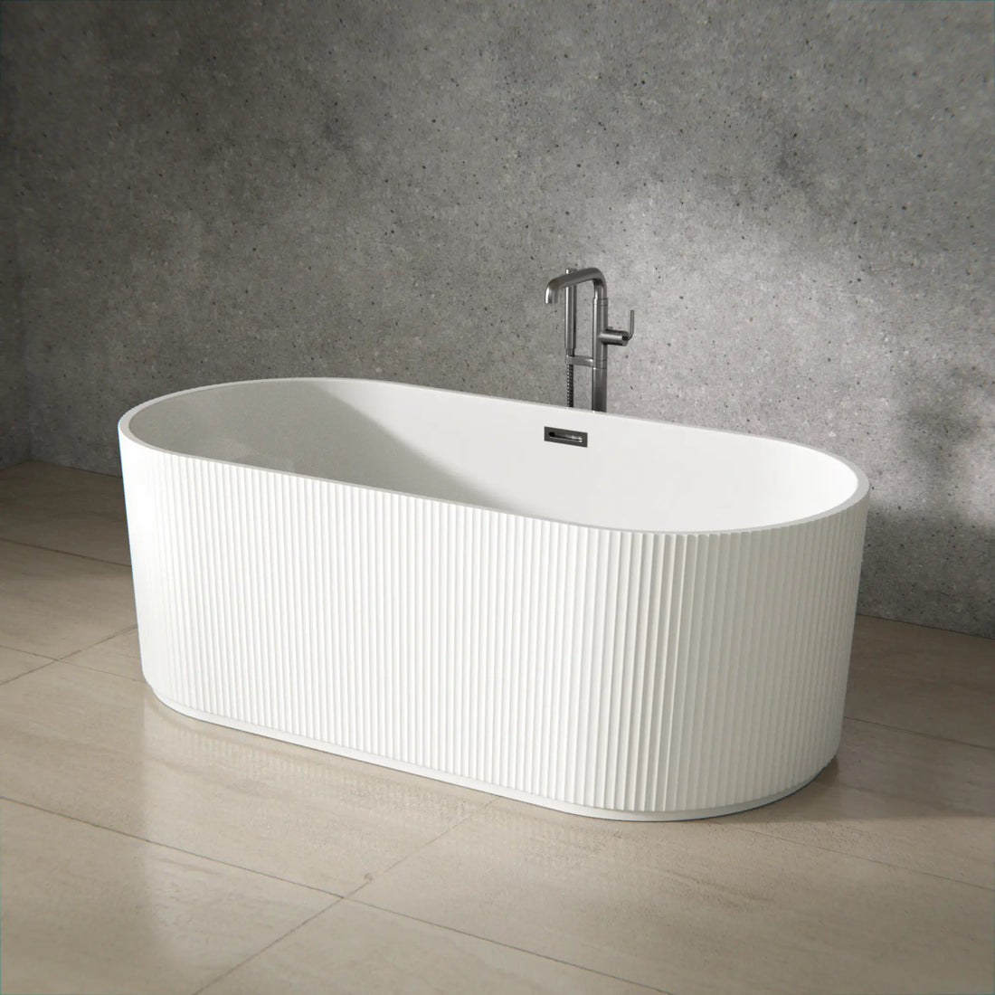 Vrijstaand bad Selene - 170x75x58cm - Wit