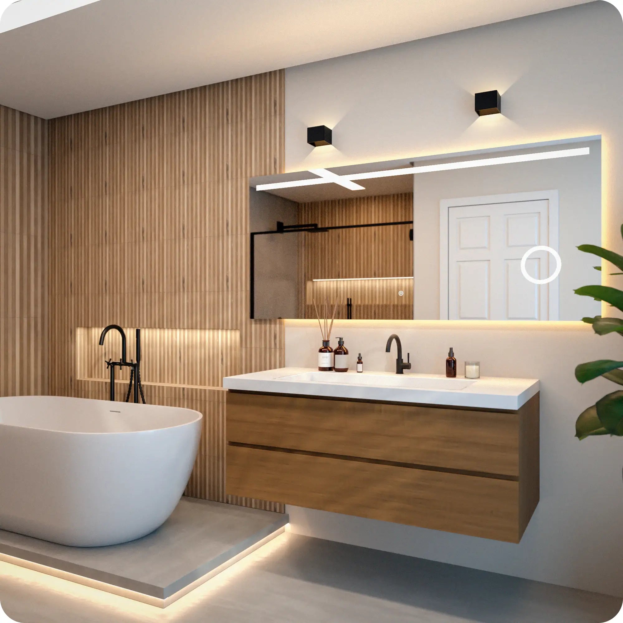 Badkamerspiegel - 180x80cm - Frameloos