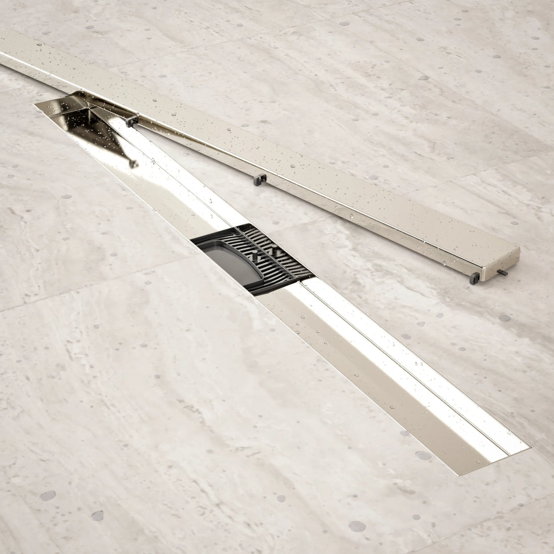 Douchegoot - 80cm - Tegelrooster - RVS - Met Flens - PRE-ORDER