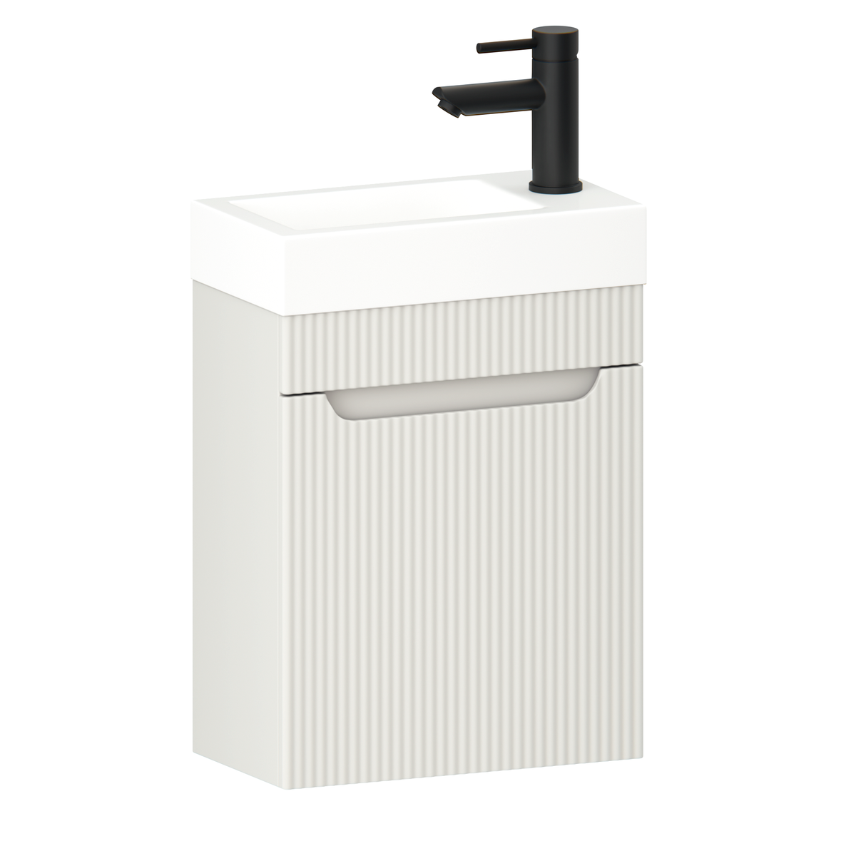 Toiletkastset Vivo - 40cm - Taupe - Wastafel Wit