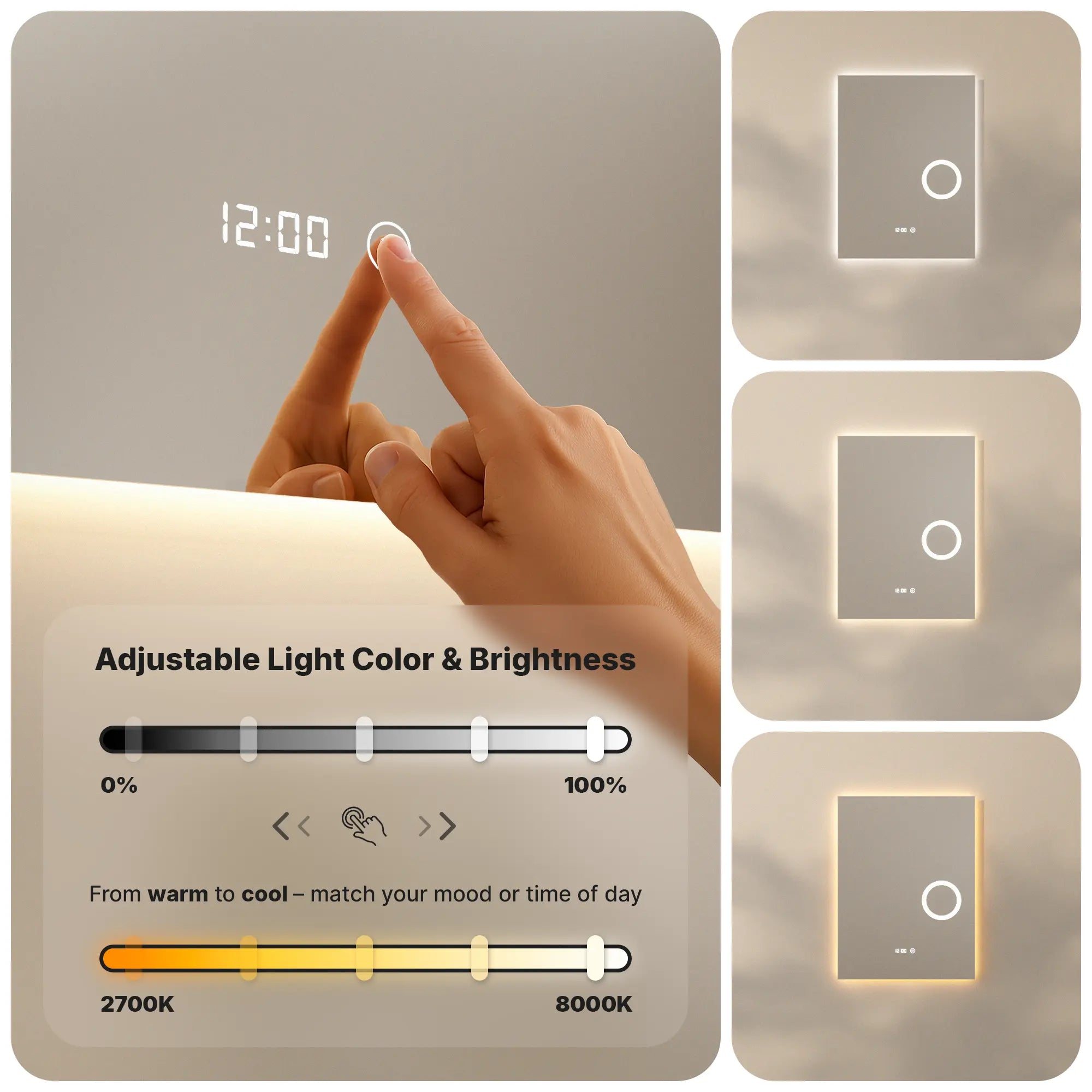 Badkamerspiegel - 60x80cm - Frameloos