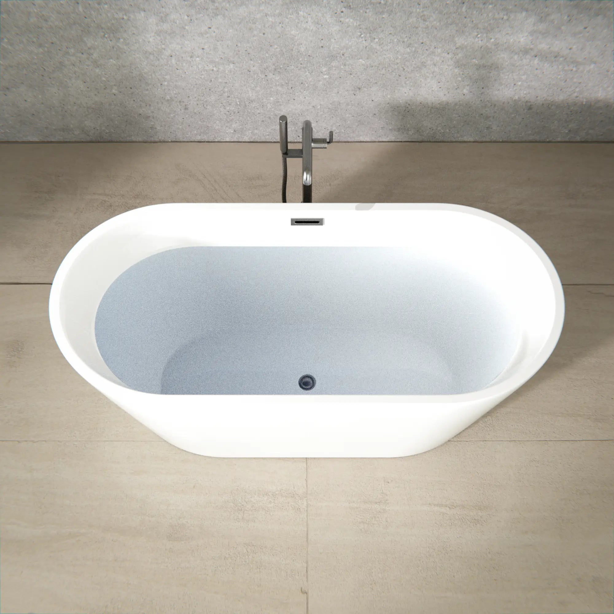 Badkamerbadkuip - 170x75x60cm - Wit - H5225