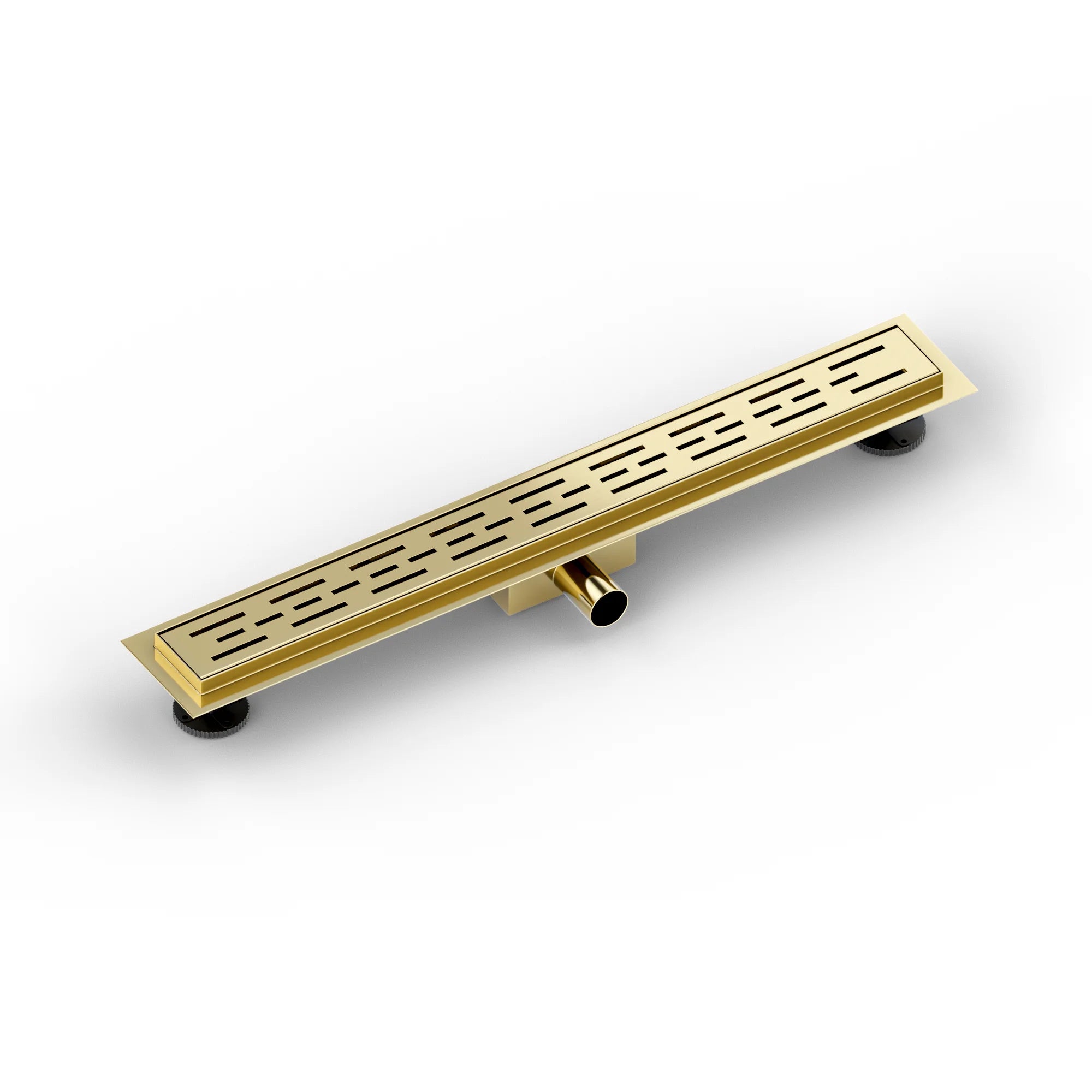 Douchegoot - 70cm - Goud - Standaard rooster - RVS - Met Flens