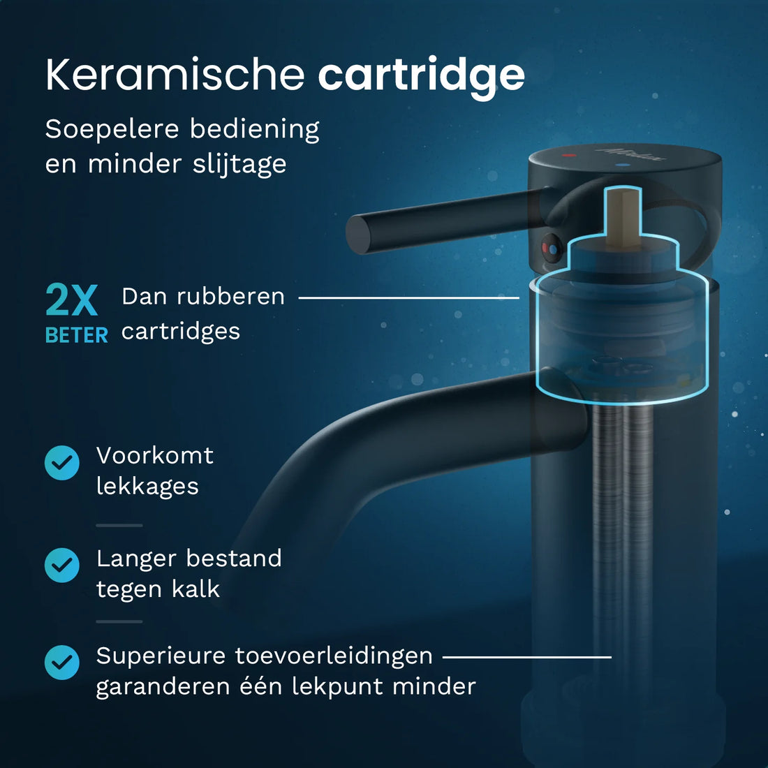 Wastafelkraan ARIADNE - Zwart
