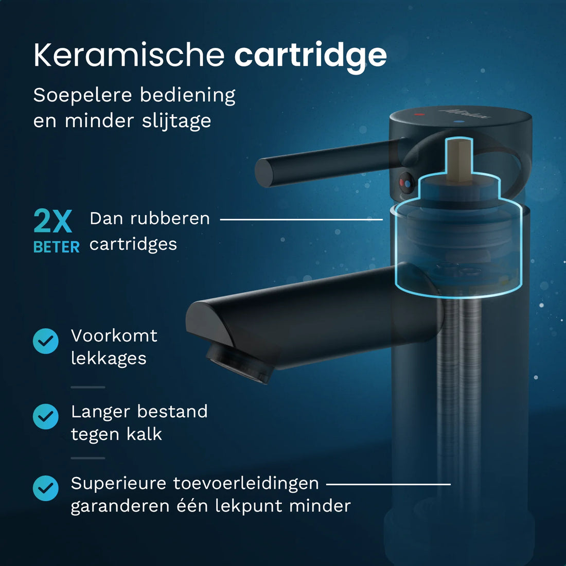 Wastafelkraan ZOE -Zwart