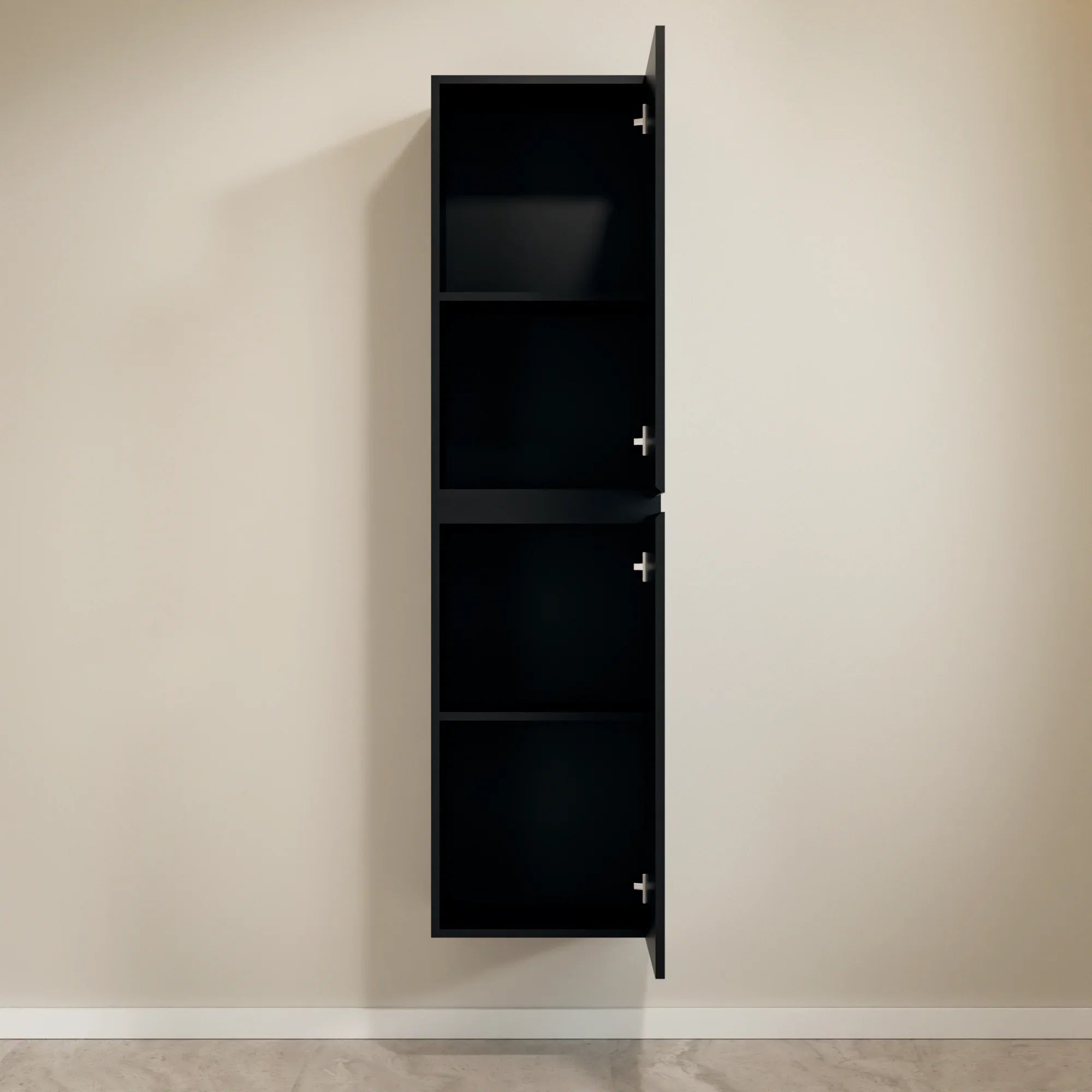 Badkamermeubel set Novara - 80cm - Mat Zwart - Wastafel Zwart - PRE-ORDER