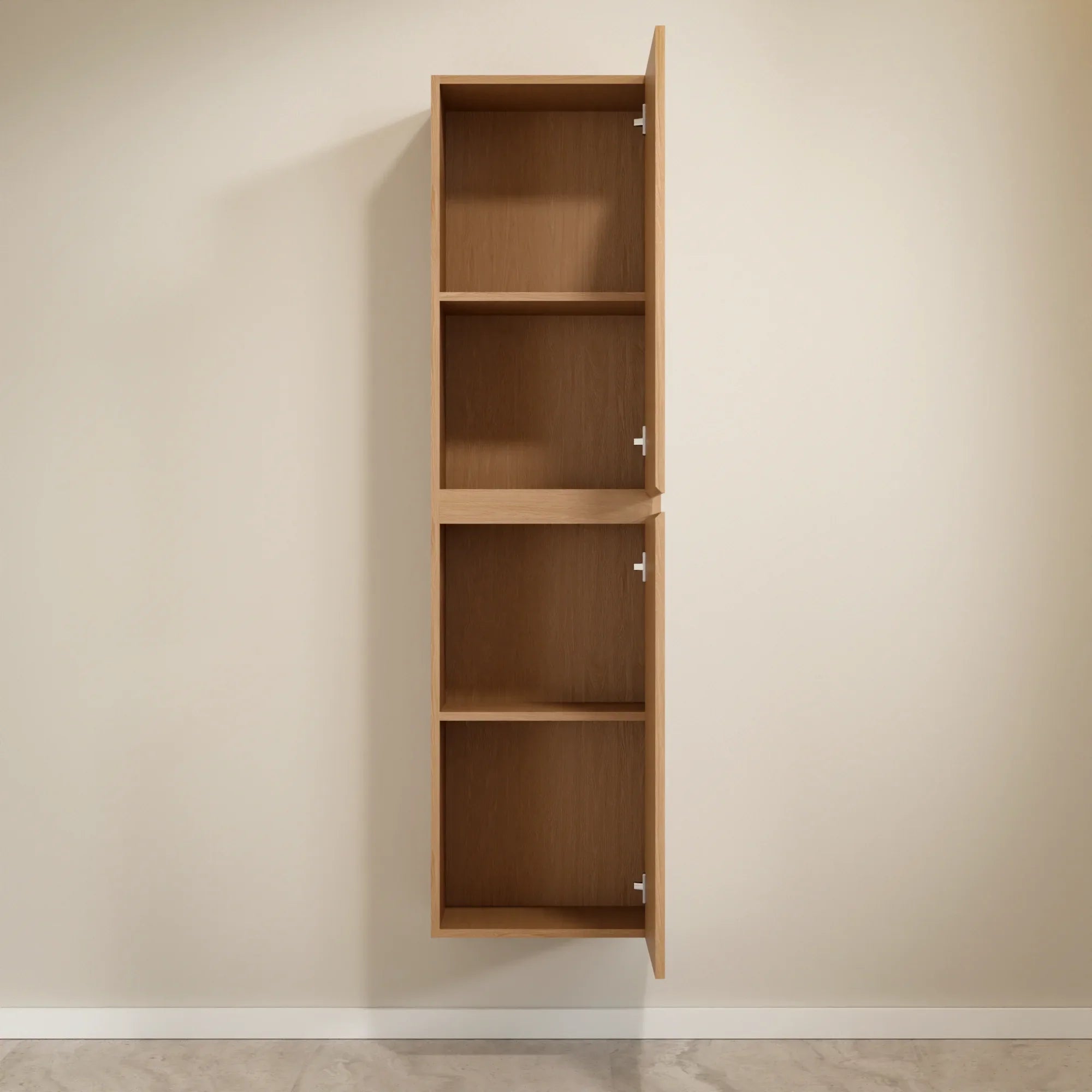 Badkamermeubel set Monaco - 80cm - Licht Eiken - Wastafel Zwart