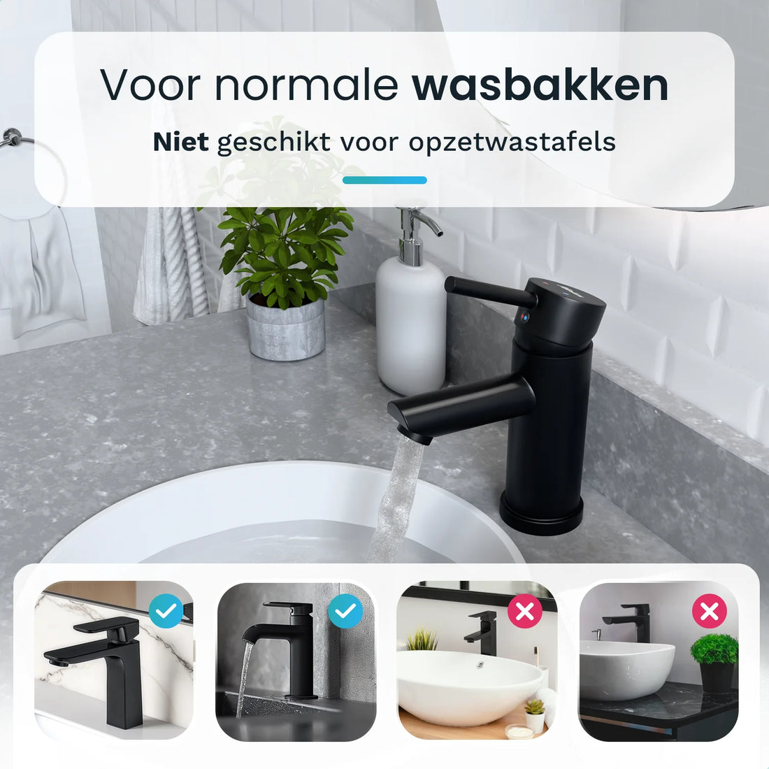Wastafelkraan ZOE -Zwart