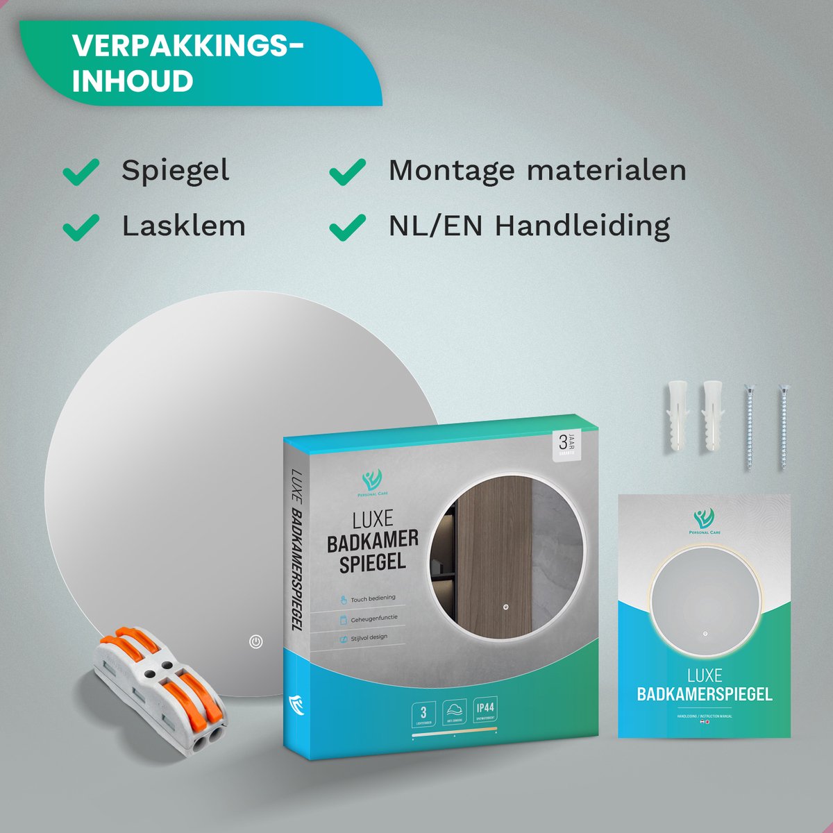 Badkamerspiegel - 60cm - Round - Frameloos