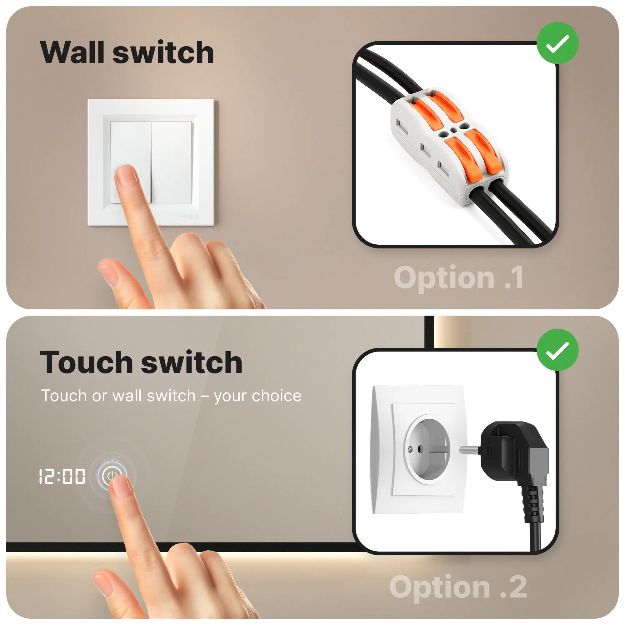 Badkamerspiegel - 80x60cm - Zwart Frame