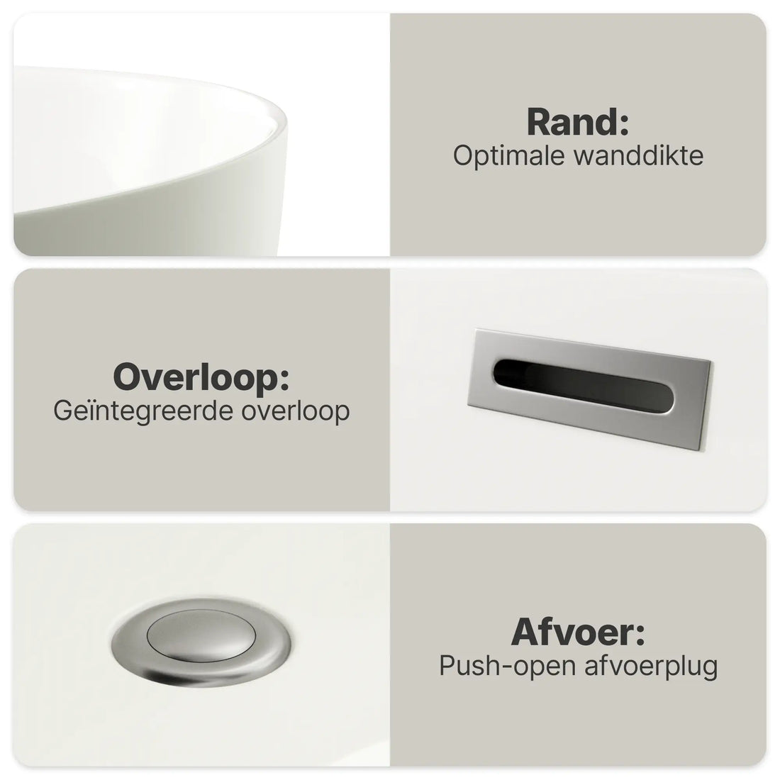 Vrijstaand bad Cleo - 170x75x58cm - Wit
