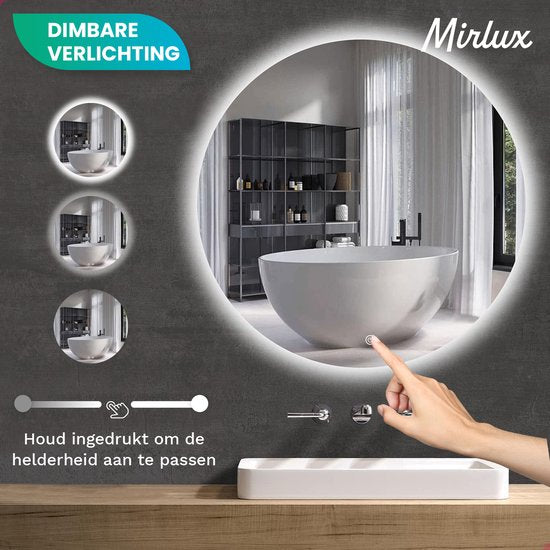Badkamerspiegel - 80cm - Rond - Frameloos
