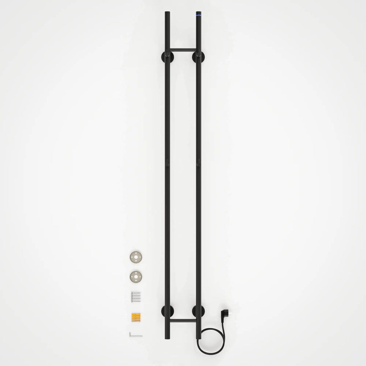 Elektrische Staafhanddoekradiator Dubbel - 70 Watt - 150x16.8 cm - Mat zwart