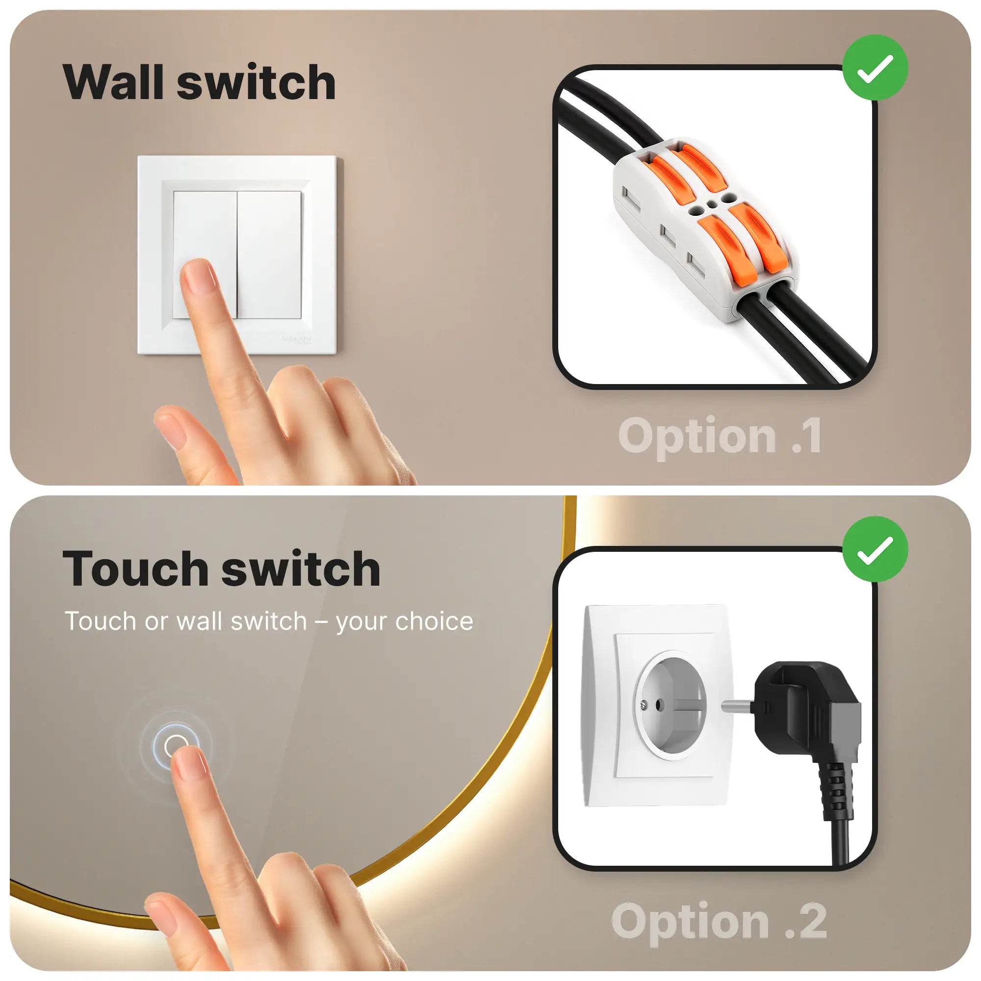 Badkamerspiegel - 90x50cm Ovaal - Goud Frame - PRE-ORDER