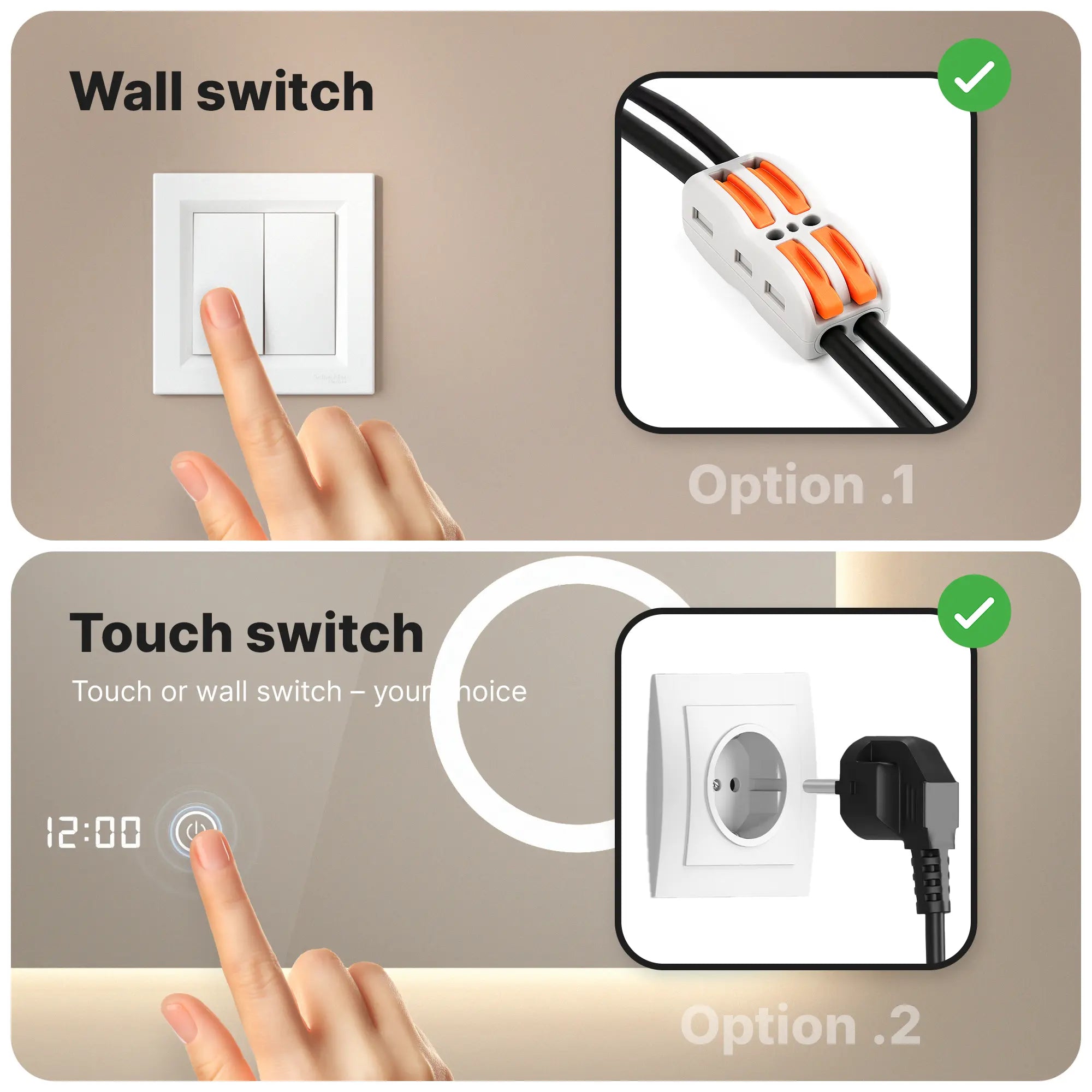 Badkamerspiegel - 100x80 cm - Frameloos