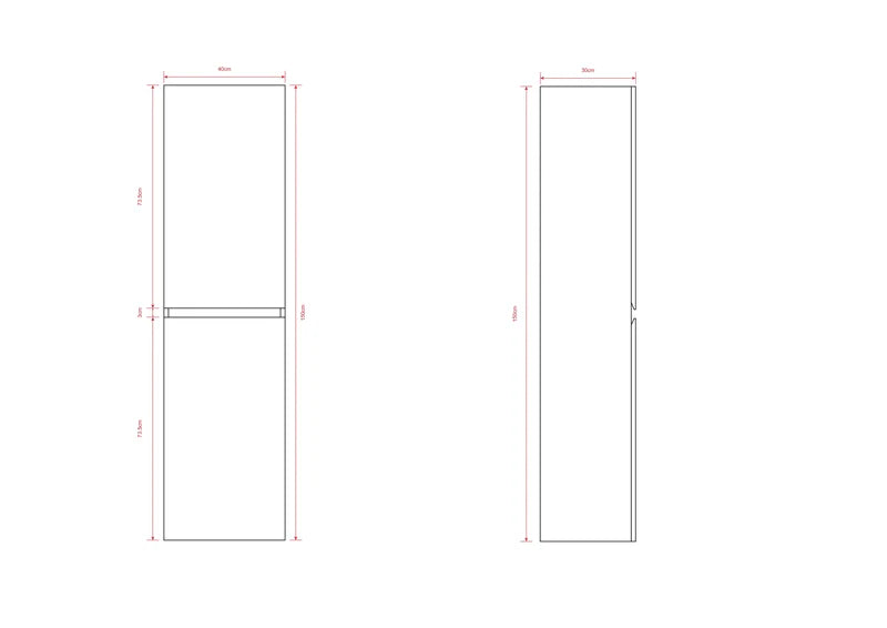 Badkamermeubelset - 80cm - Walnut Eiken - Wastafel Wit