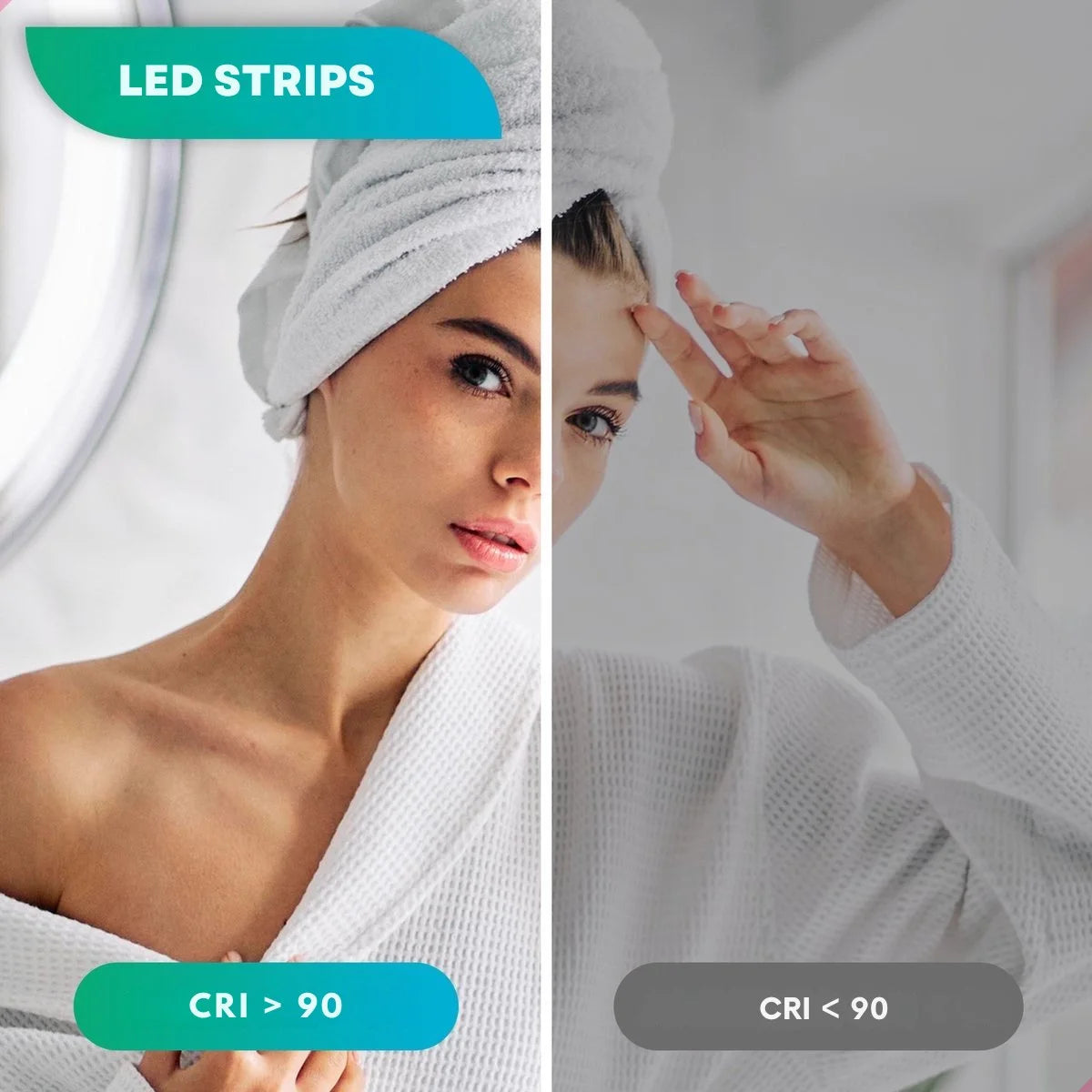 Badkamerspiegel - 80cm - Zwart Frame