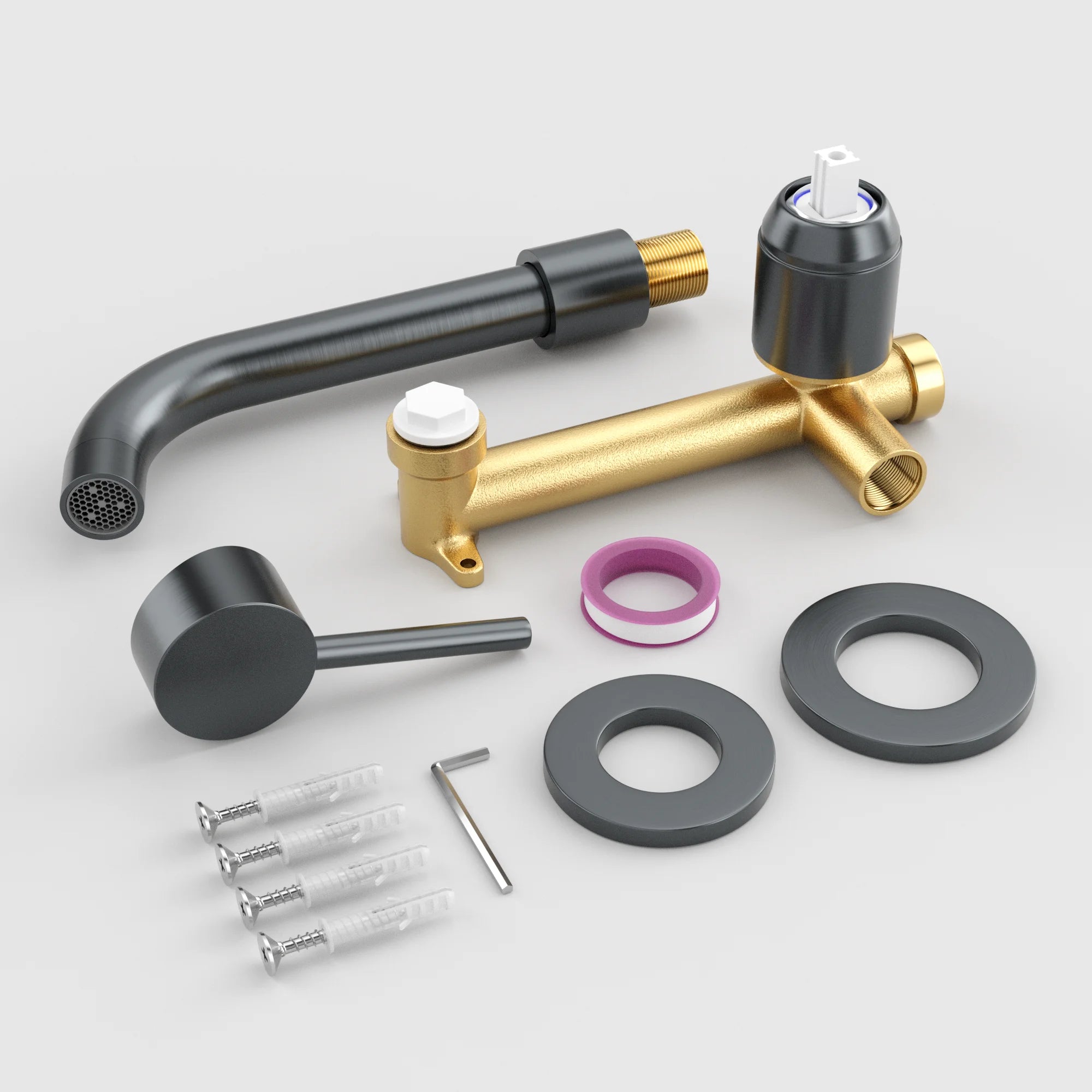 Faucet D1 gunmetal grey