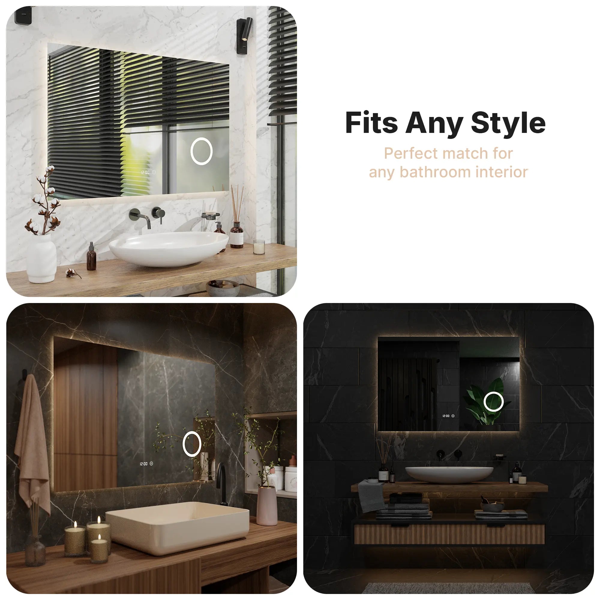 Badkamerspiegel - 120x80cm - Frameloos