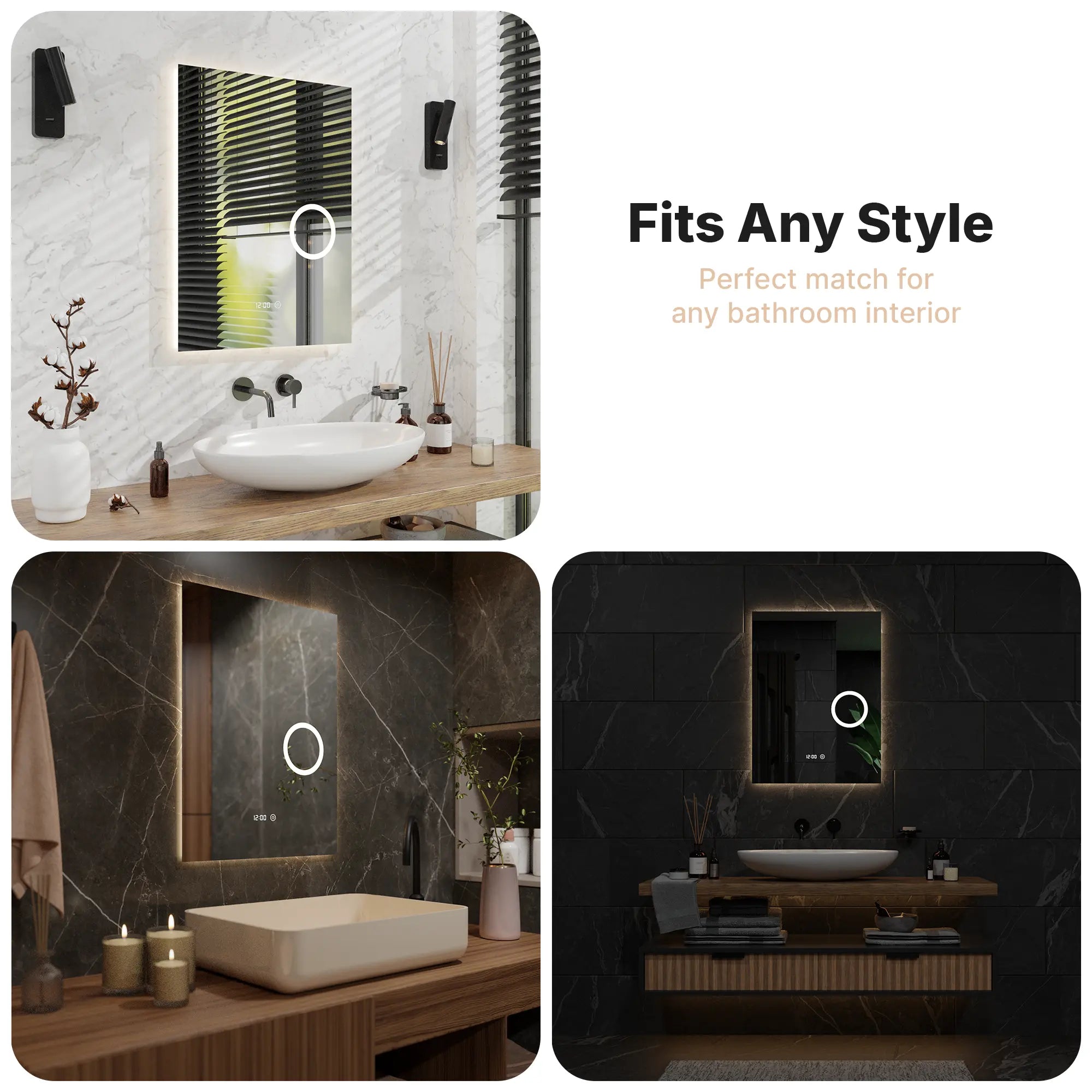 Badkamerspiegel - 60x80cm - Frameloos