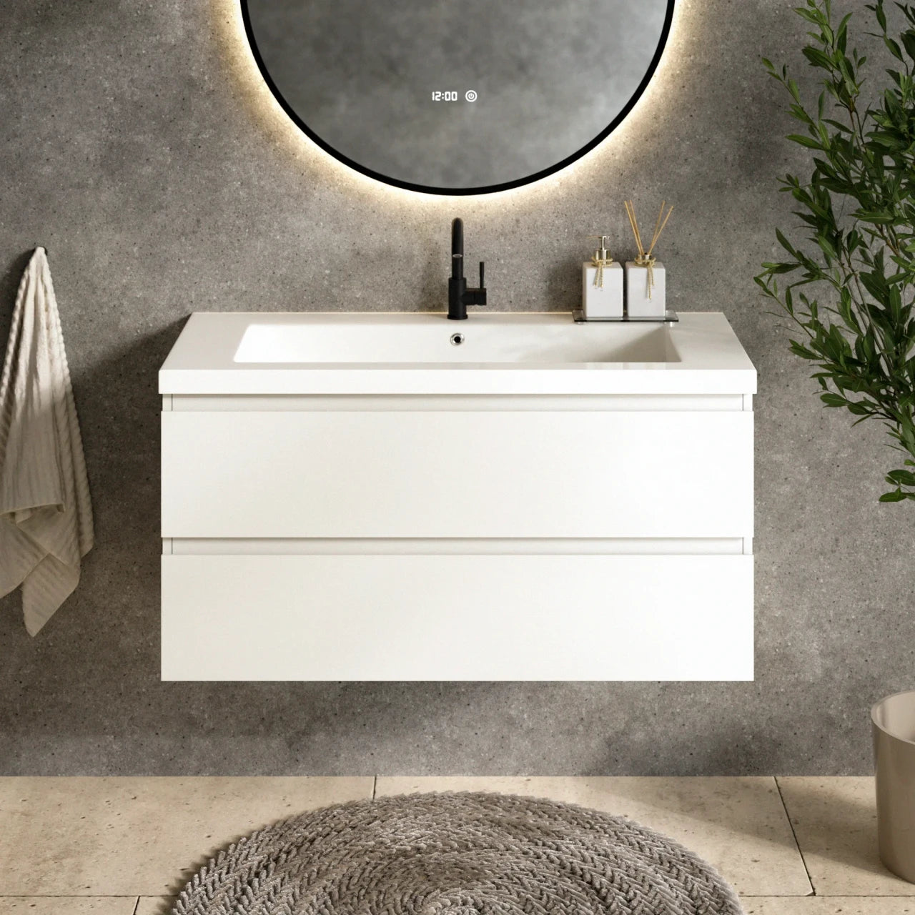 Badkamermeubel Sena - 100cm - Wit