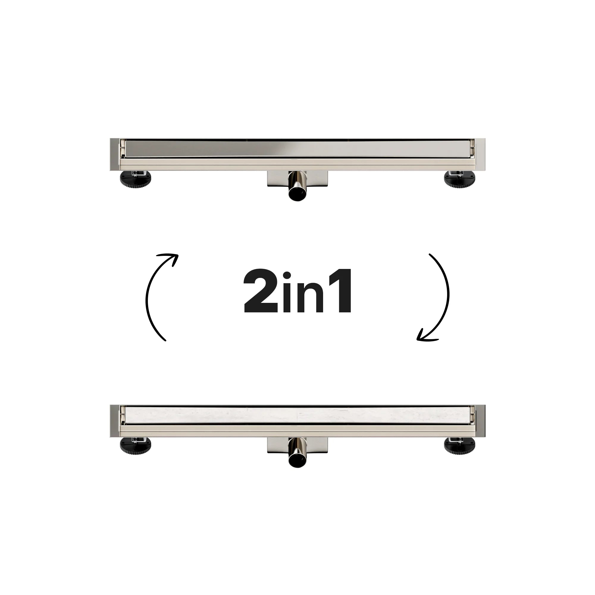 Douchegoot - 70cm - Tegelrooster - RVS - Met Flens