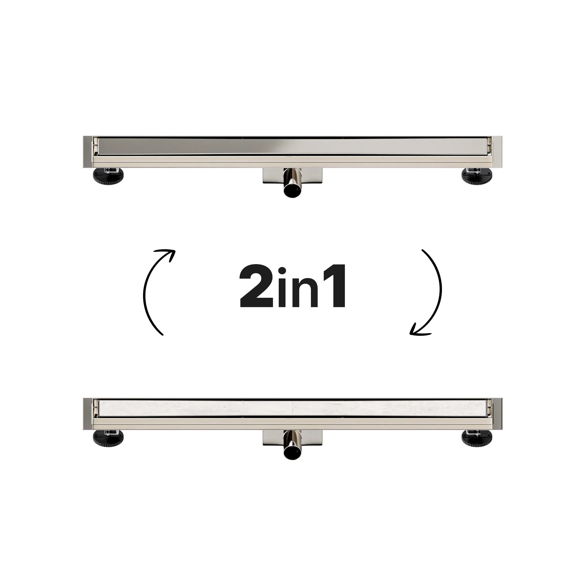 Douchegoot - 80cm - Tegelrooster - RVS - Met Flens