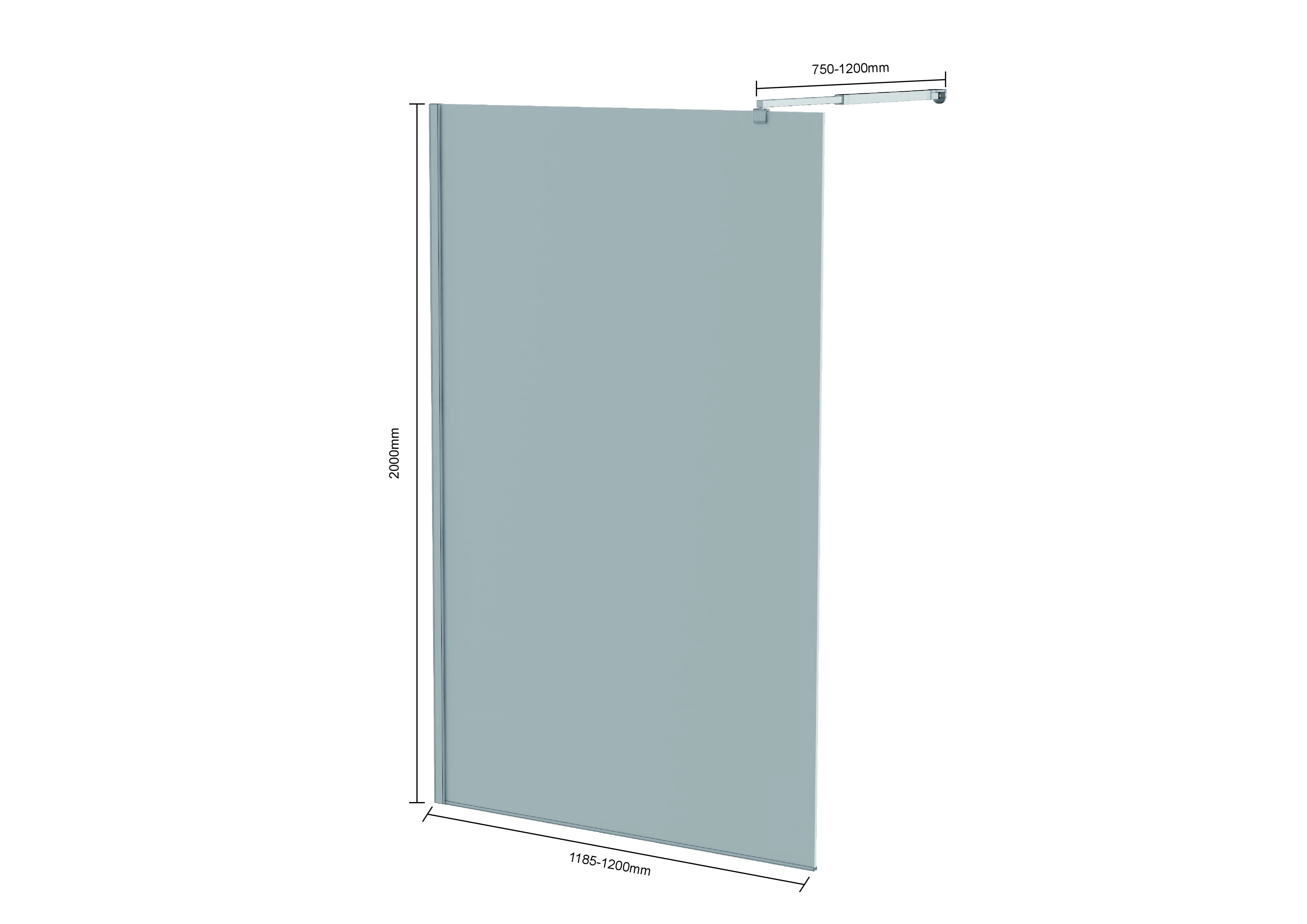 Douchewand Elva - 120x200cm