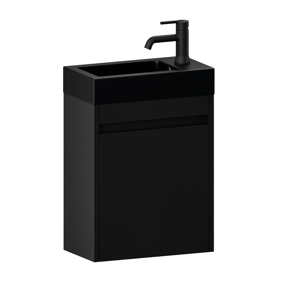 Toiletmeubel Elen - 40cm - Mat Zwart - Wastafel Zwart