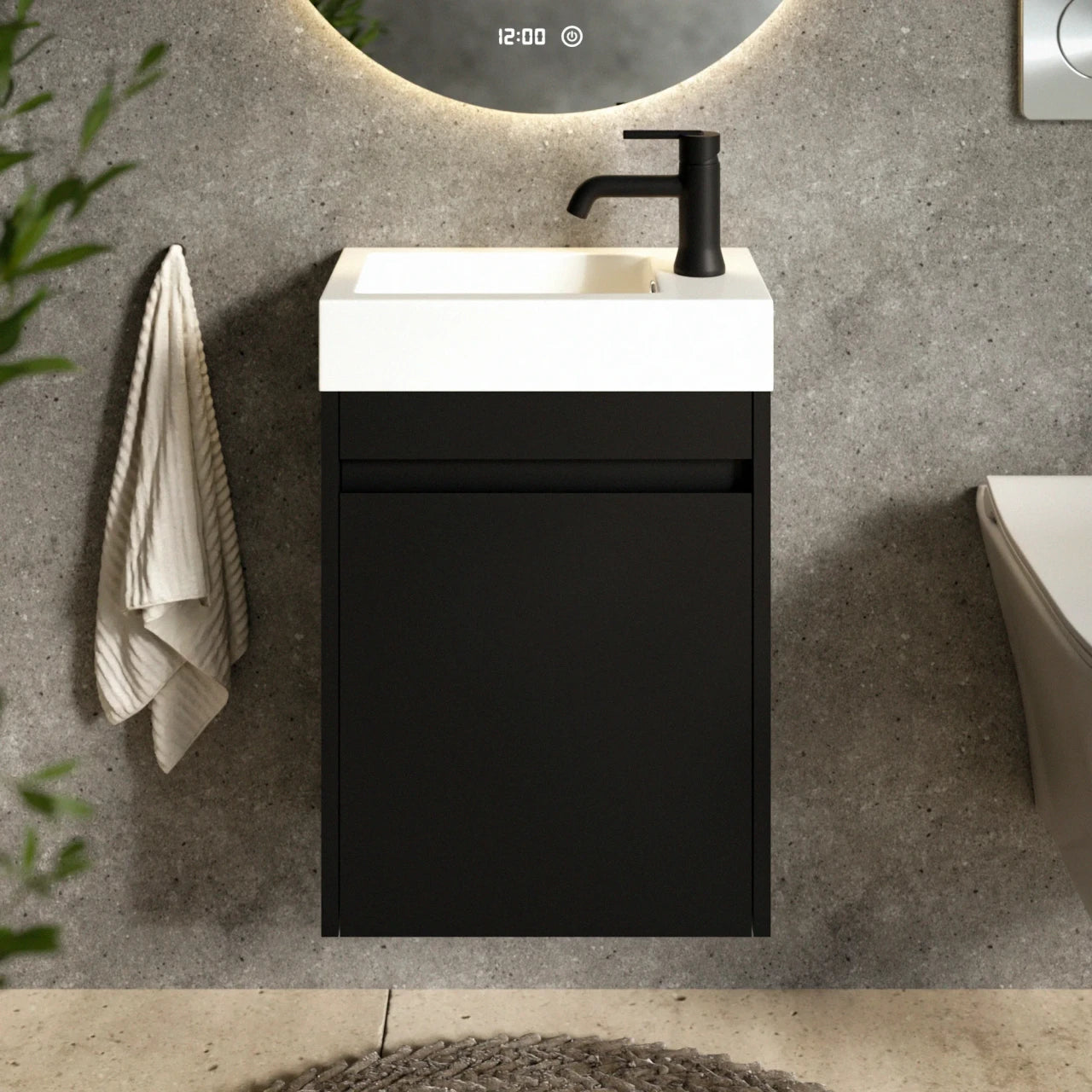 Toiletmeubel Vivo - 40cm - Zwart