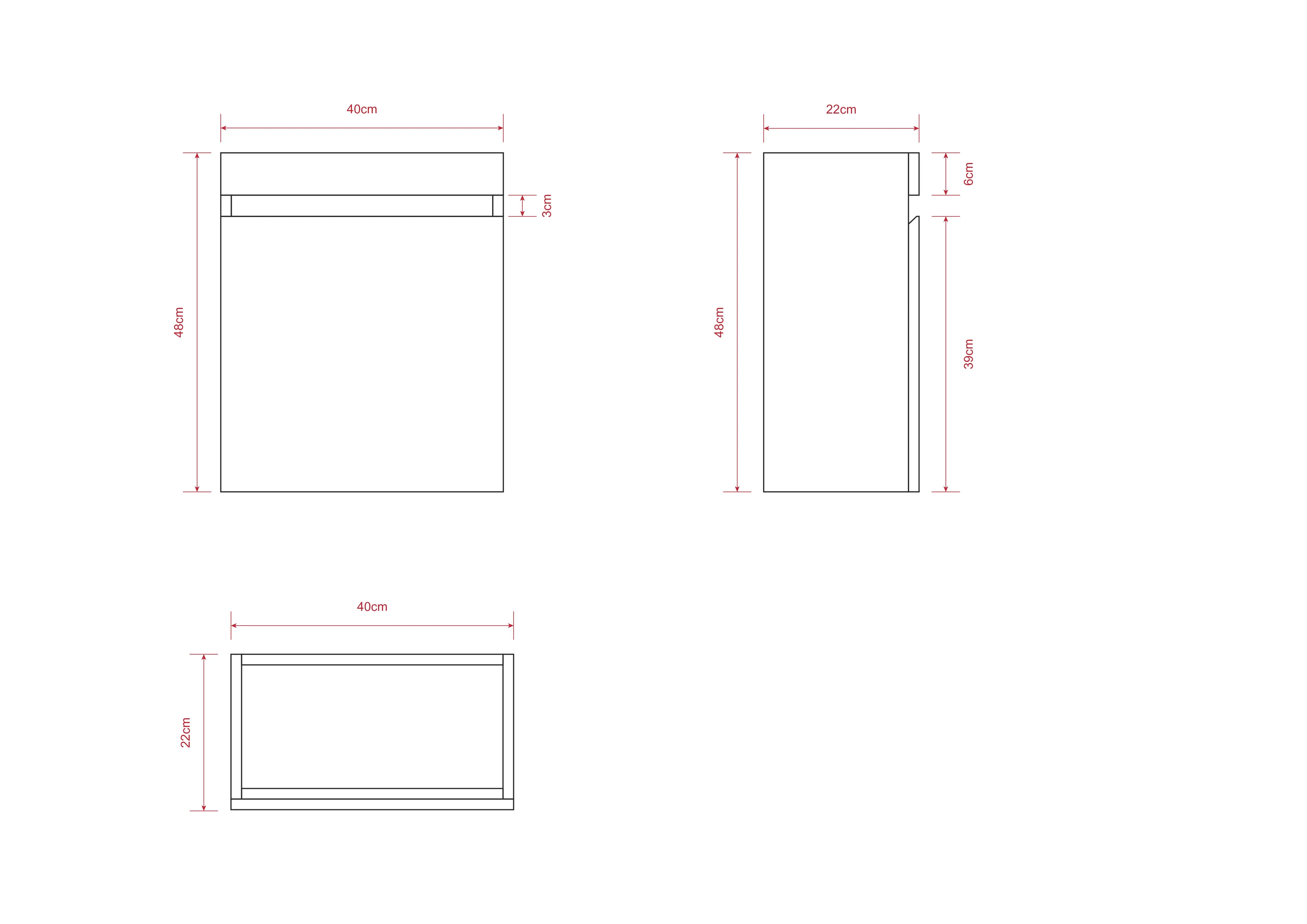 Toiletmeubel Elen - 40cm - Zwart Eiken - Wastafel Zwart - PRE-ORDER