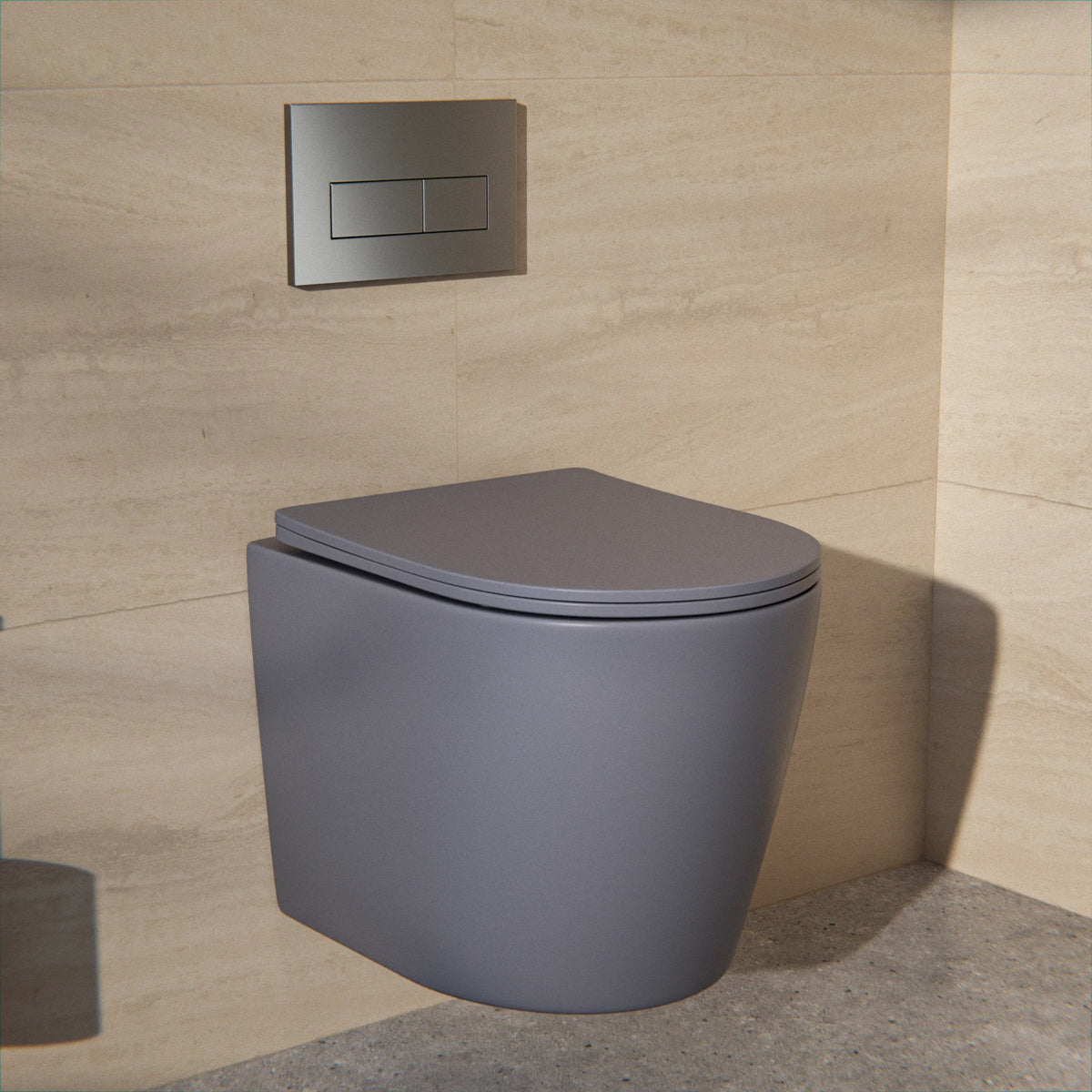 Hangtoilet Varo - Randloos - Softclose Zitting - Grijs