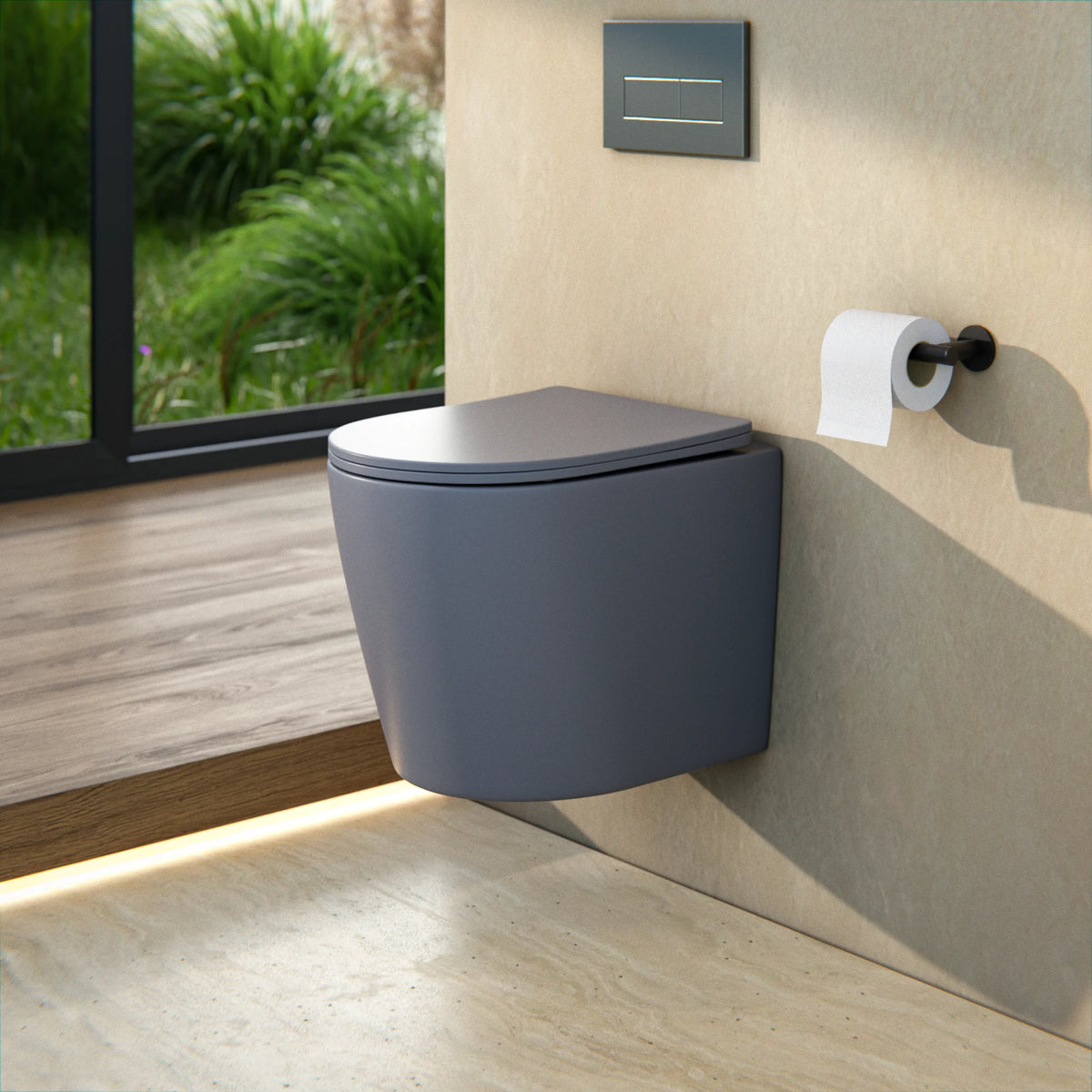 Hangtoilet Varo - Randloos - Softclose Zitting - Grijs
