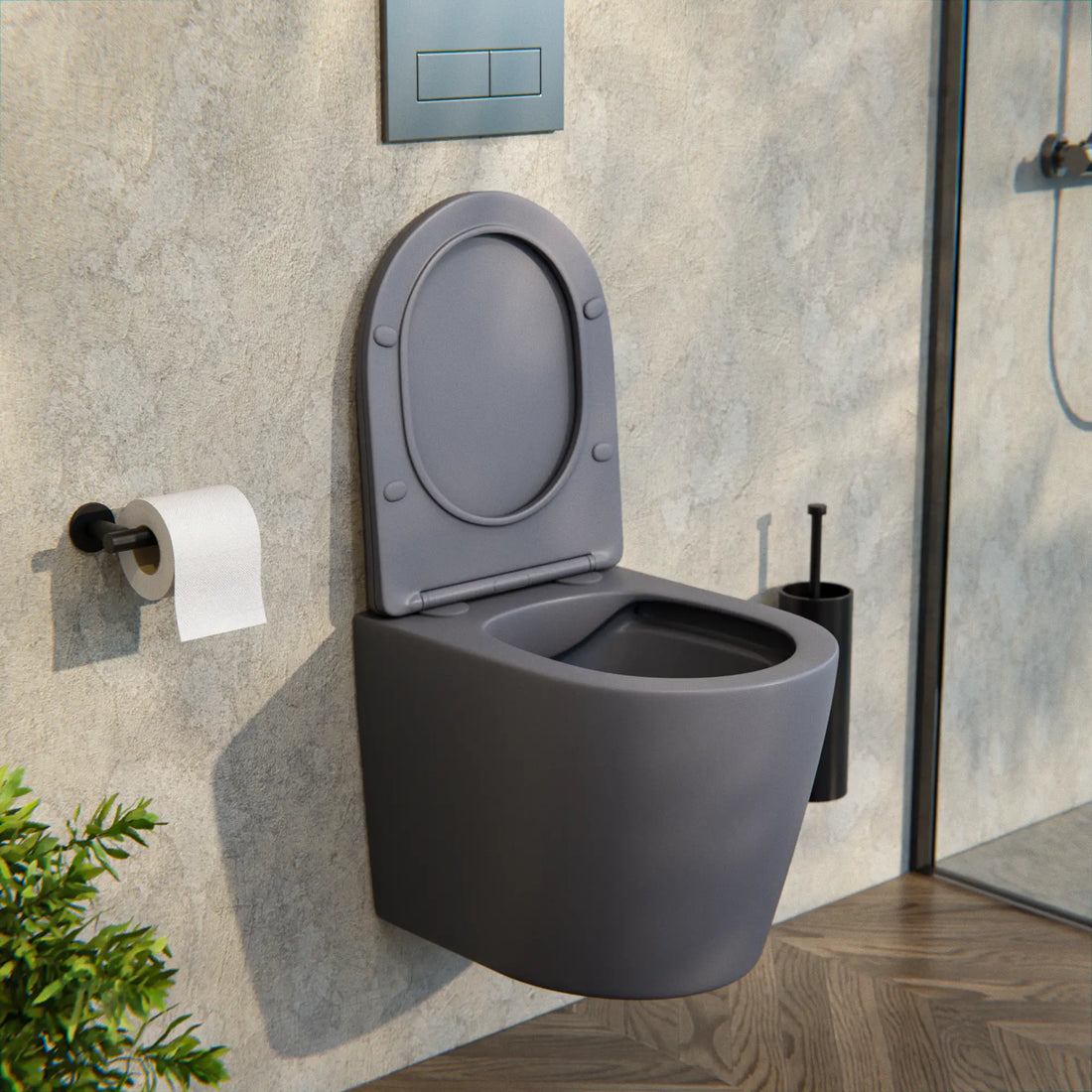 Hangtoilet Varo - Randloos - Softclose Zitting - Grijs