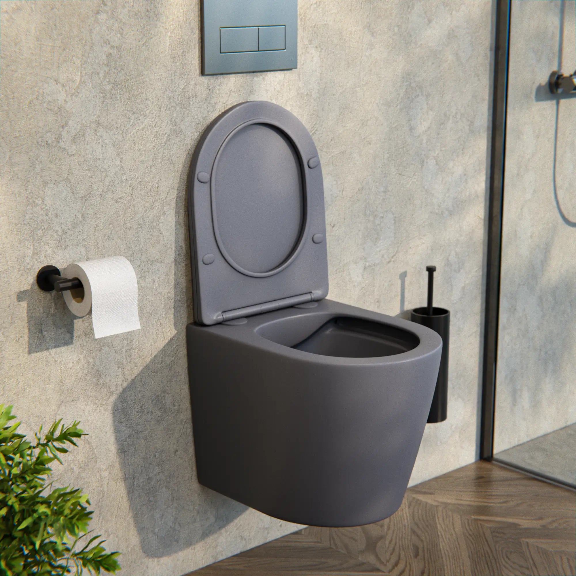 Hangtoilet Varo - Randloos - Softclose Zitting - Grijs