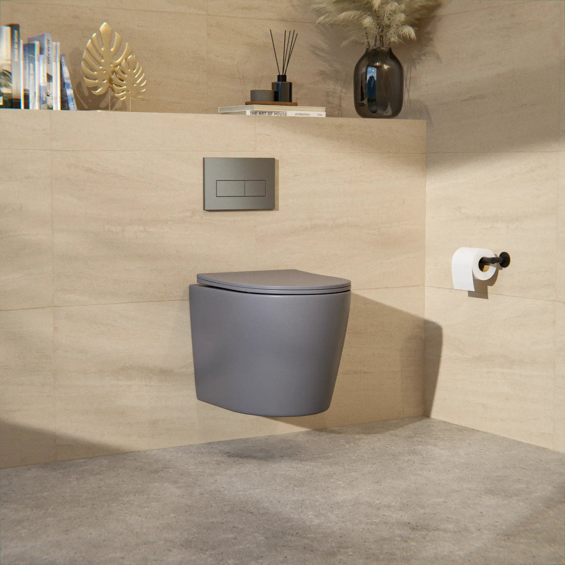 Hangtoilet Varo - Randloos - Softclose Zitting - Grijs