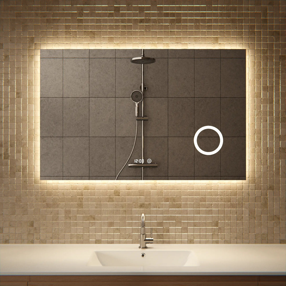 Badkamerspiegel - 110x70cm - Frameloos