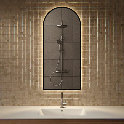 Badkamerspiegel - 45x100 - Arch toog - Zwart Frame - second image