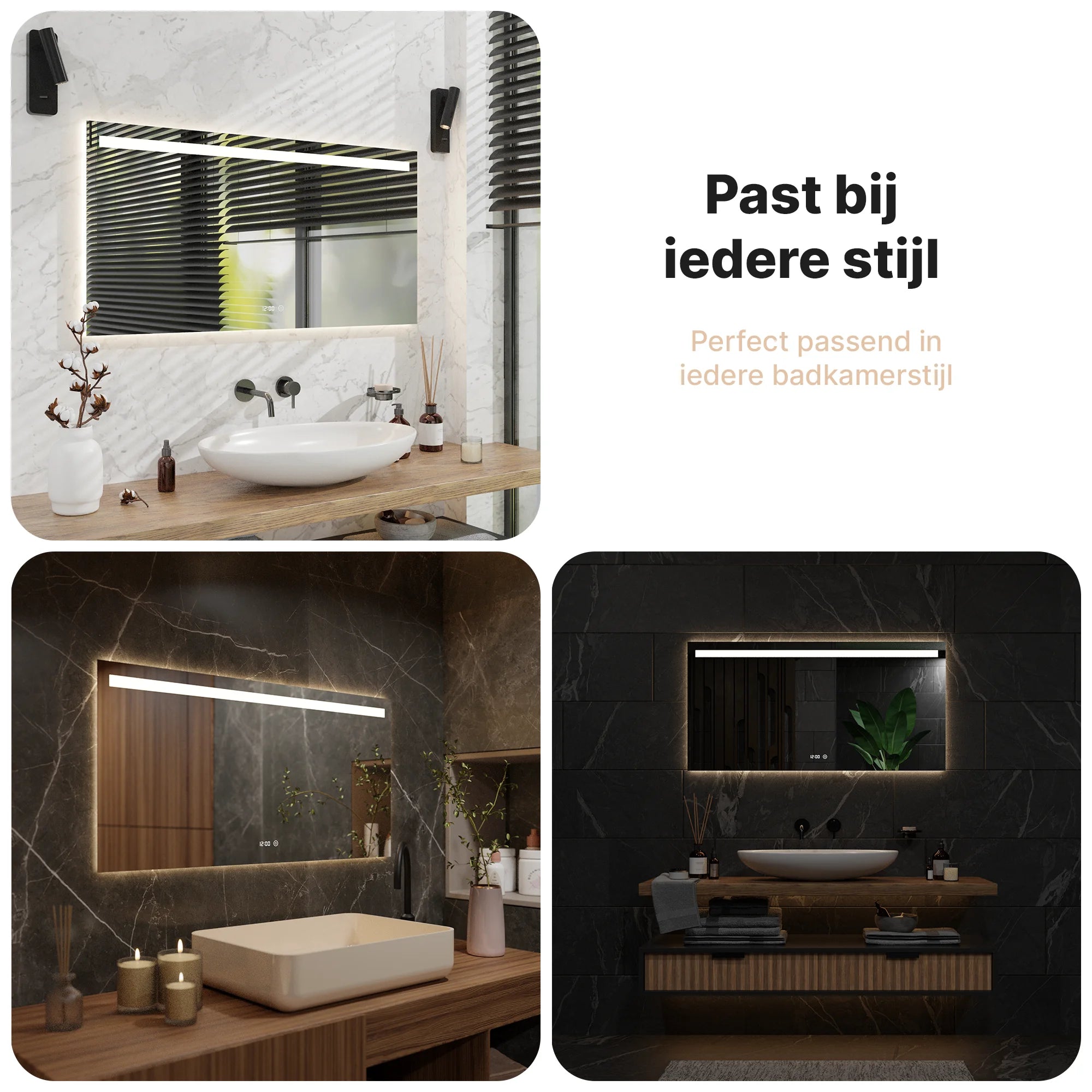 Badkamerspiegel - 120x60cm - Frameloos - PRE-ORDER