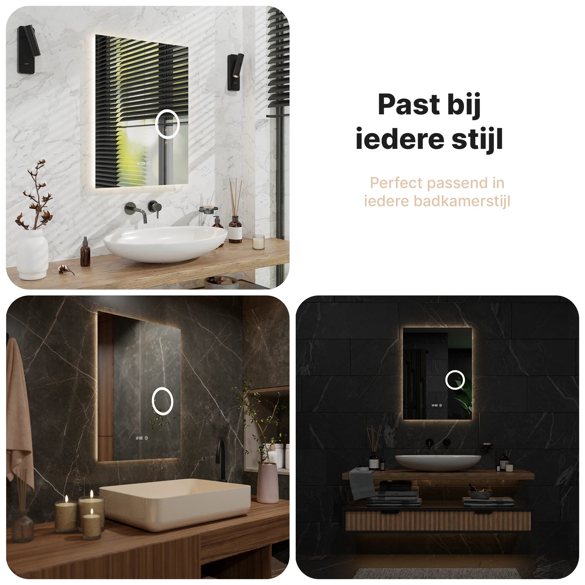 Badkamerspiegel - 60x80cm - Frameloos - PRE-ORDER