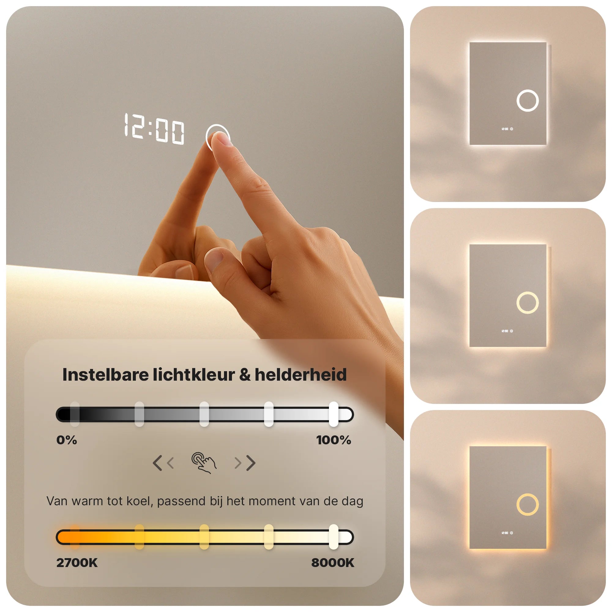 Badkamerspiegel - 60x80cm - Frameloos - PRE-ORDER
