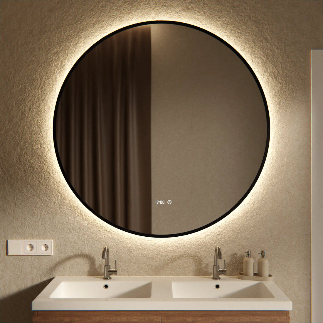 Badkamerspiegel - 120cm - Zwart Frame