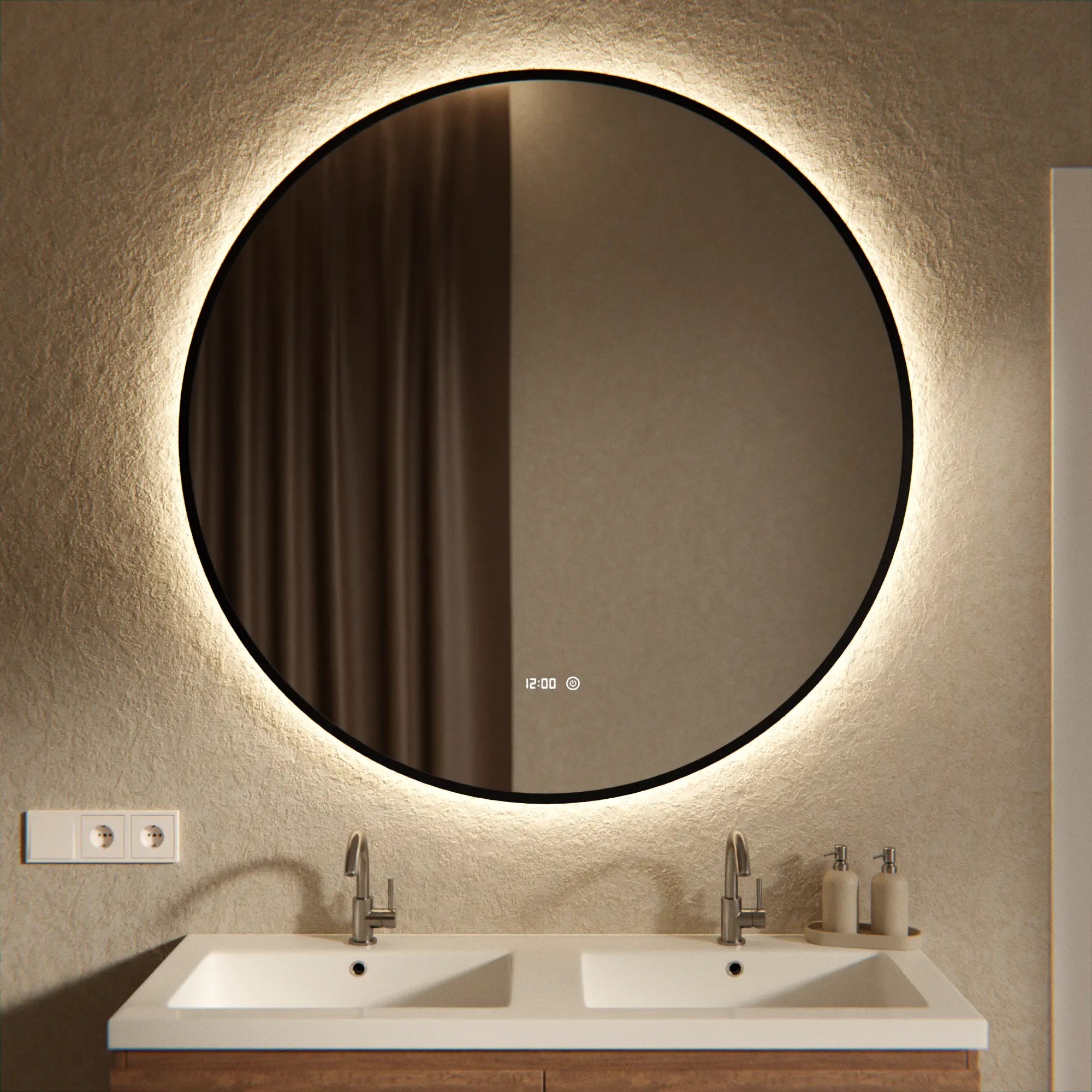 Badkamerspiegel - 120cm - Zwart Frame
