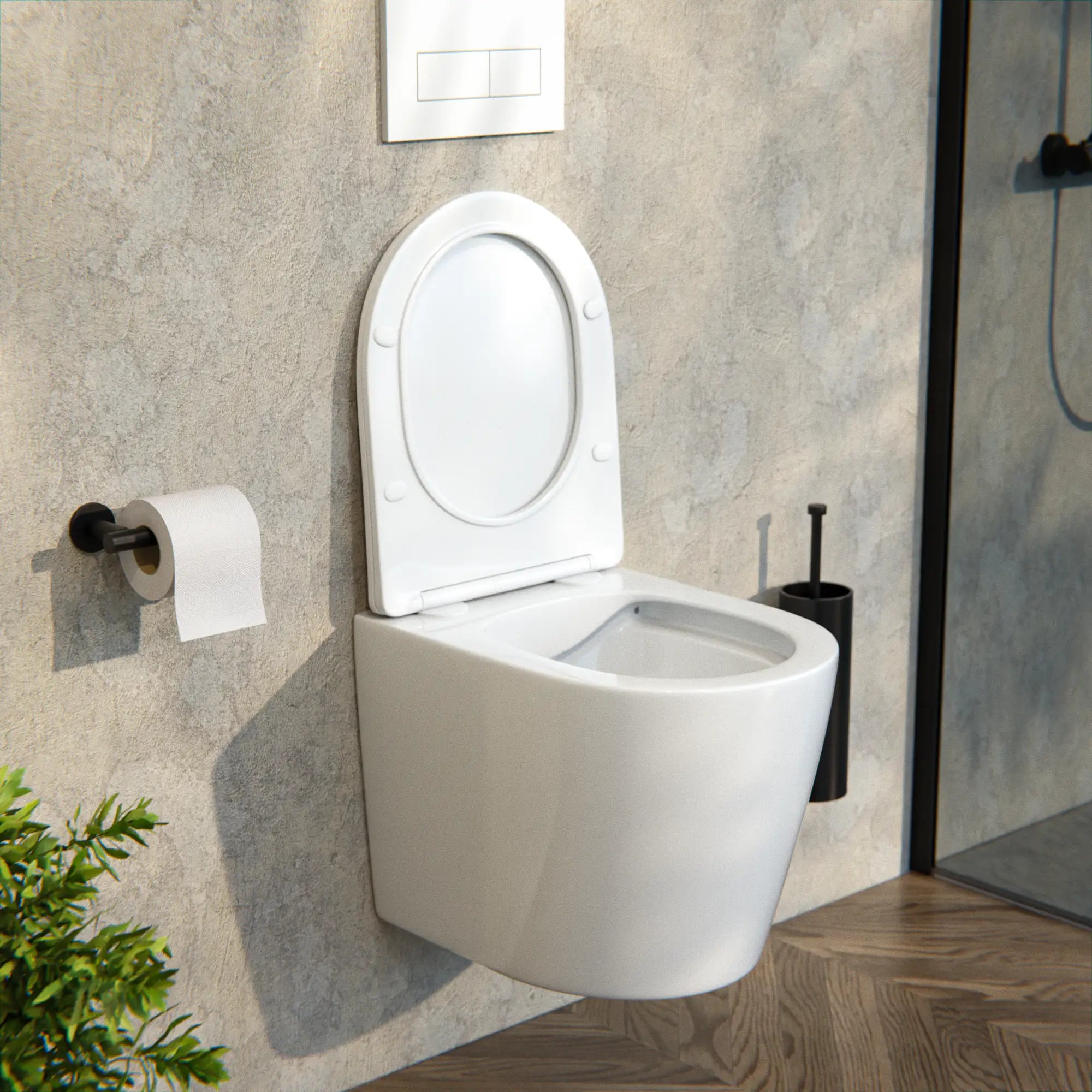 Hangtoilet Varo - Randloos - Softclose Zitting - Glans Wit