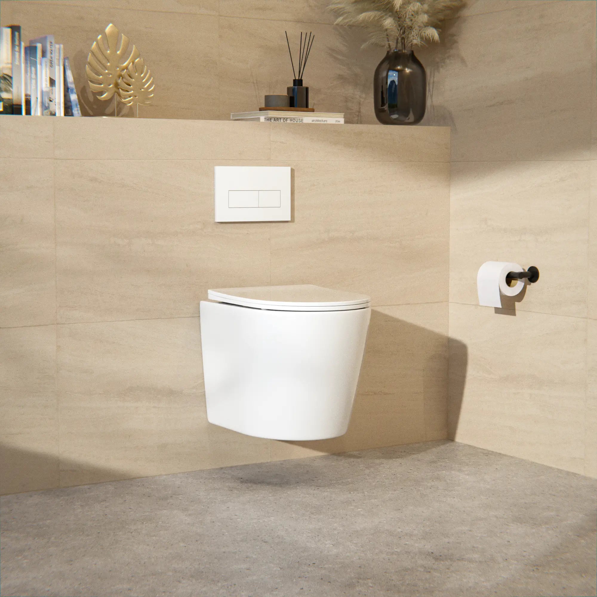 Hangtoilet Varo - Randloos - Softclose Zitting - Glans Wit